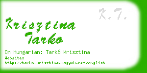 krisztina tarko business card
